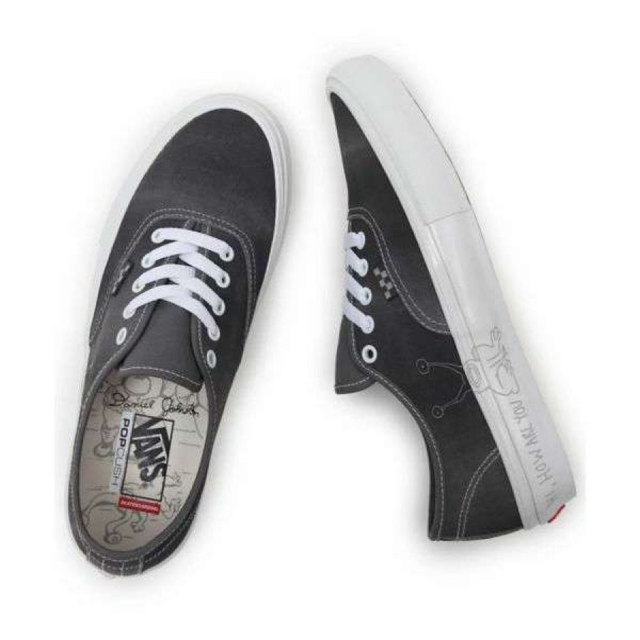 Shoes * | Discount Store Vans. Daniel Johnston Skate Authentic. Raven/White.