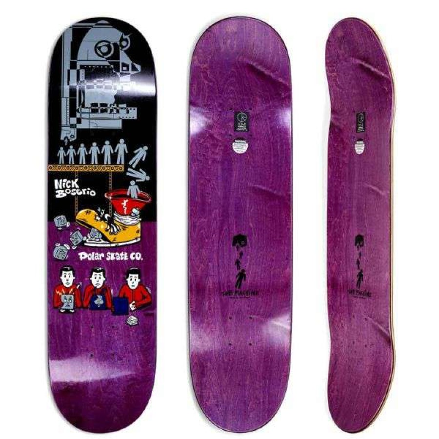 Skateboards * | Online Polar. Nick Boserio The Machine Deck. Wheel Base: 7.875 14.125 / 8.5 14.375