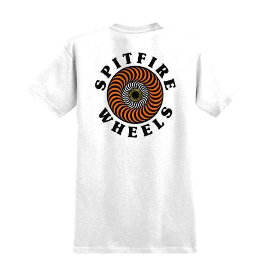 Clothing * | Best Price Spitfire. Og Classic Fill Tee. White/ Multi.