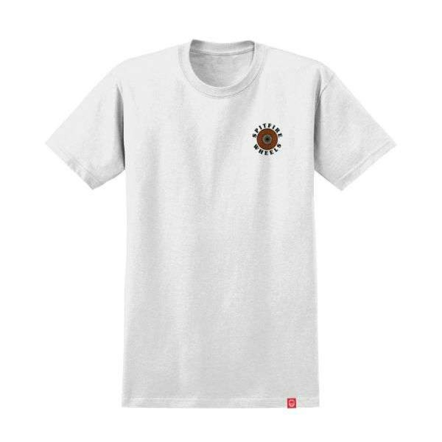 Clothing * | Best Price Spitfire. Og Classic Fill Tee. White/ Multi.