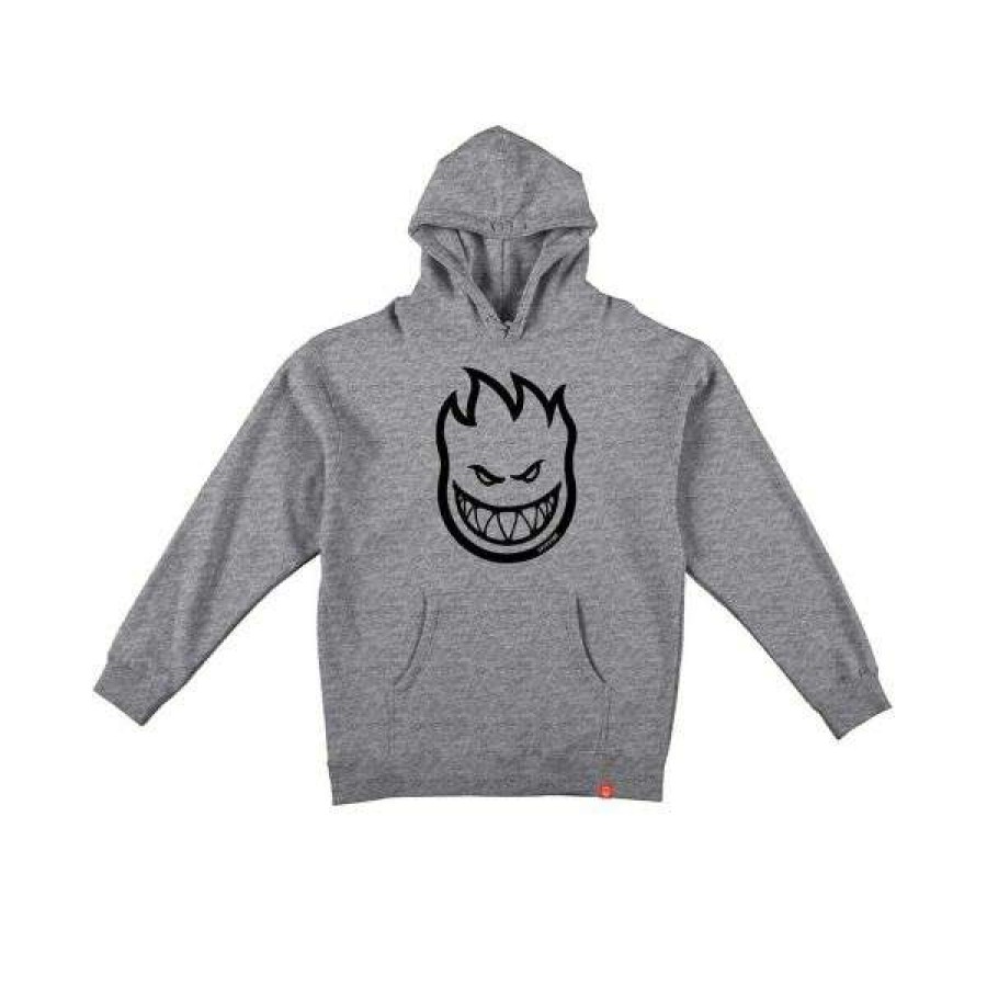 Clothing * | Shop Spitfire. Bighead Youth Hoodie. Grey/ Black.