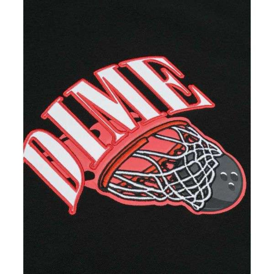 Clothing * | Best Price Dime. Basketbowl Patch Hoodie. Black.