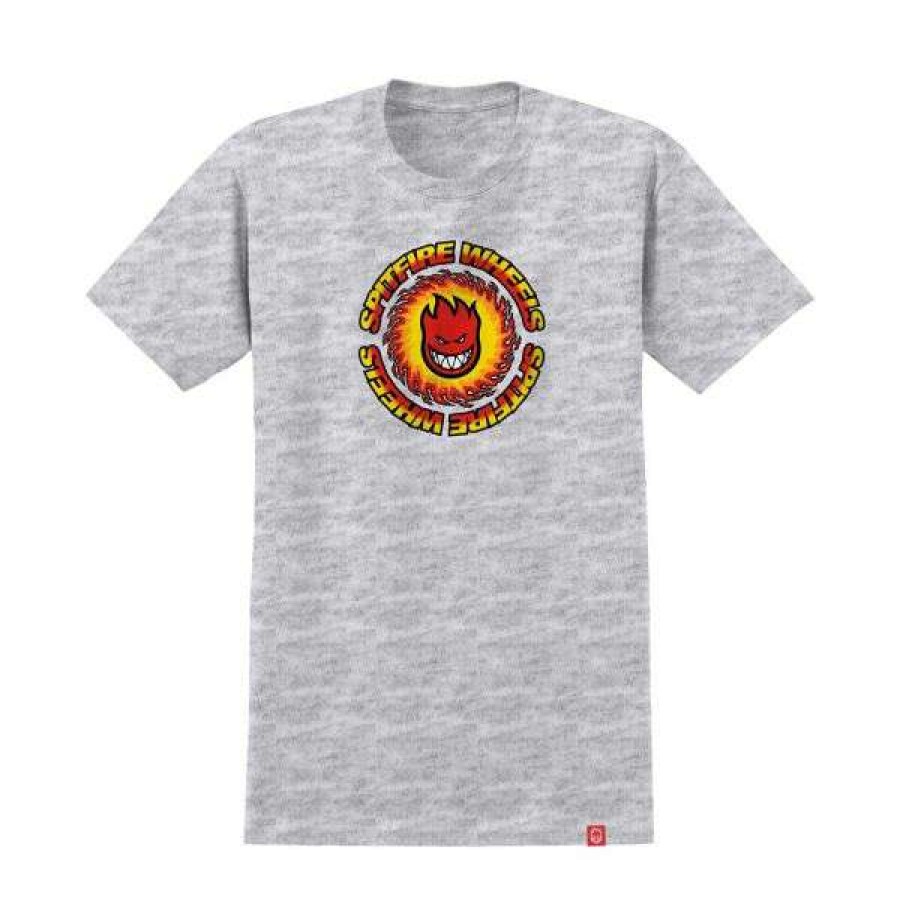 Clothing * | Best Quality Spitfire. Og Fireball T Shirt. Ash/ Red.