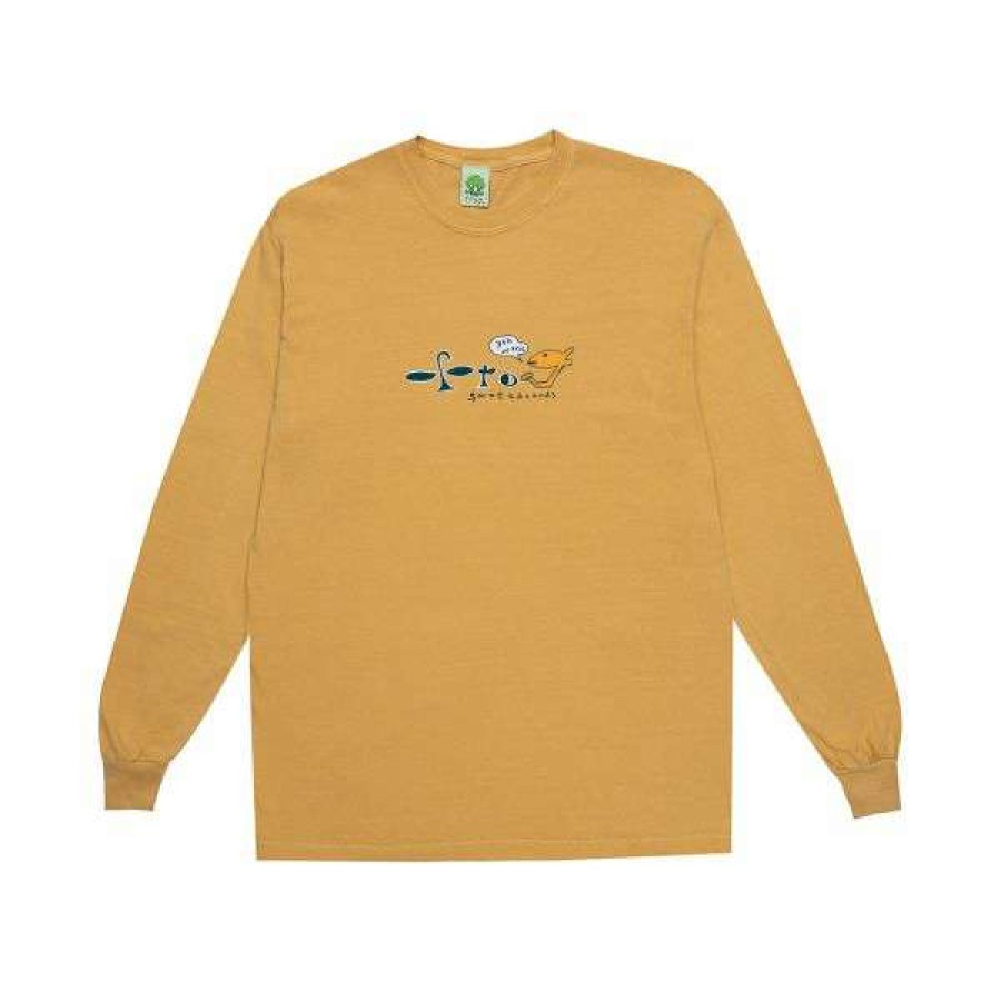 Clothing * | Shop Frog Skateboards. Yeah Mane Longsleeve T-Shirt. Yellow.