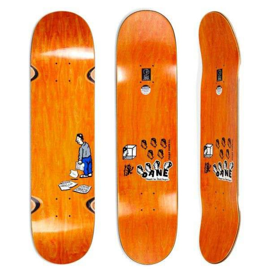 Skateboards * | Best Price Polar. Dane Brady News Paper Pro Deck 8.0 Wheel Base 14.25.