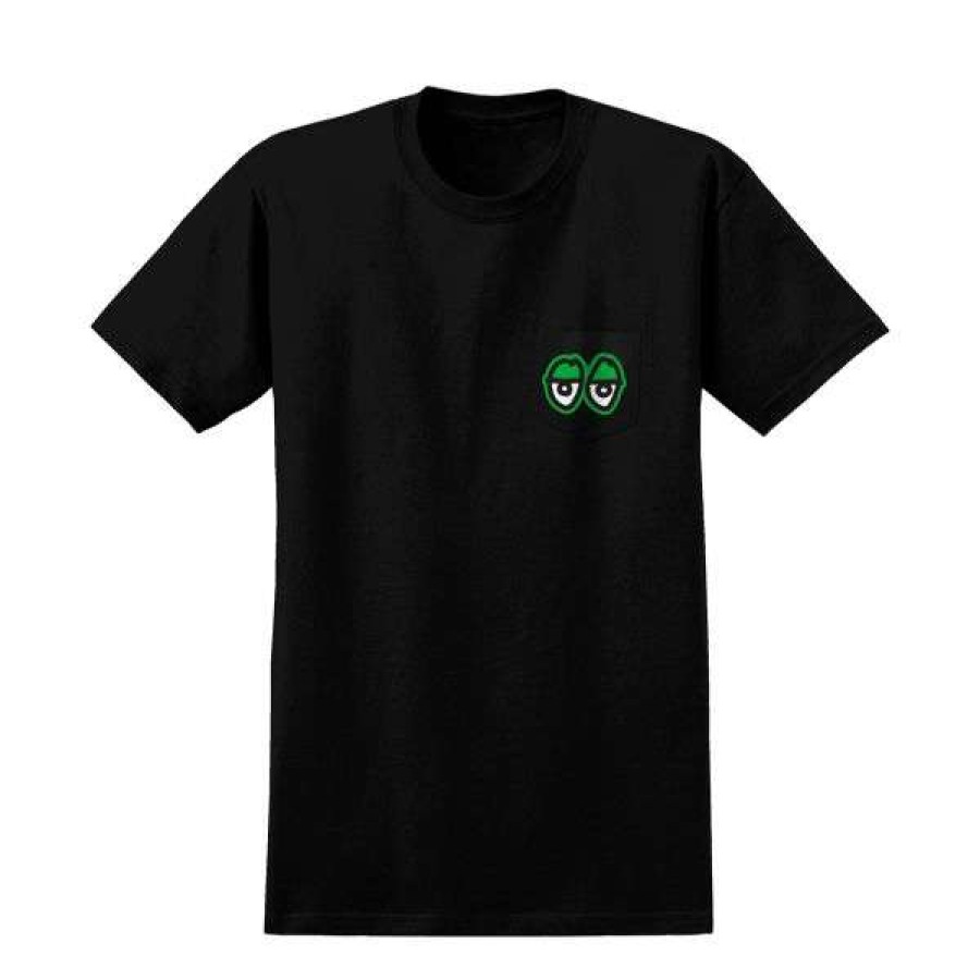 Clothing * | Discount Store Krooked. Strait Eyes T-Shirt. Black/Green.