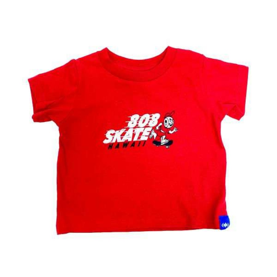 Clothing * | Closeout Sale 808 Skate. Toddler Pusha T-Shirt. Red.