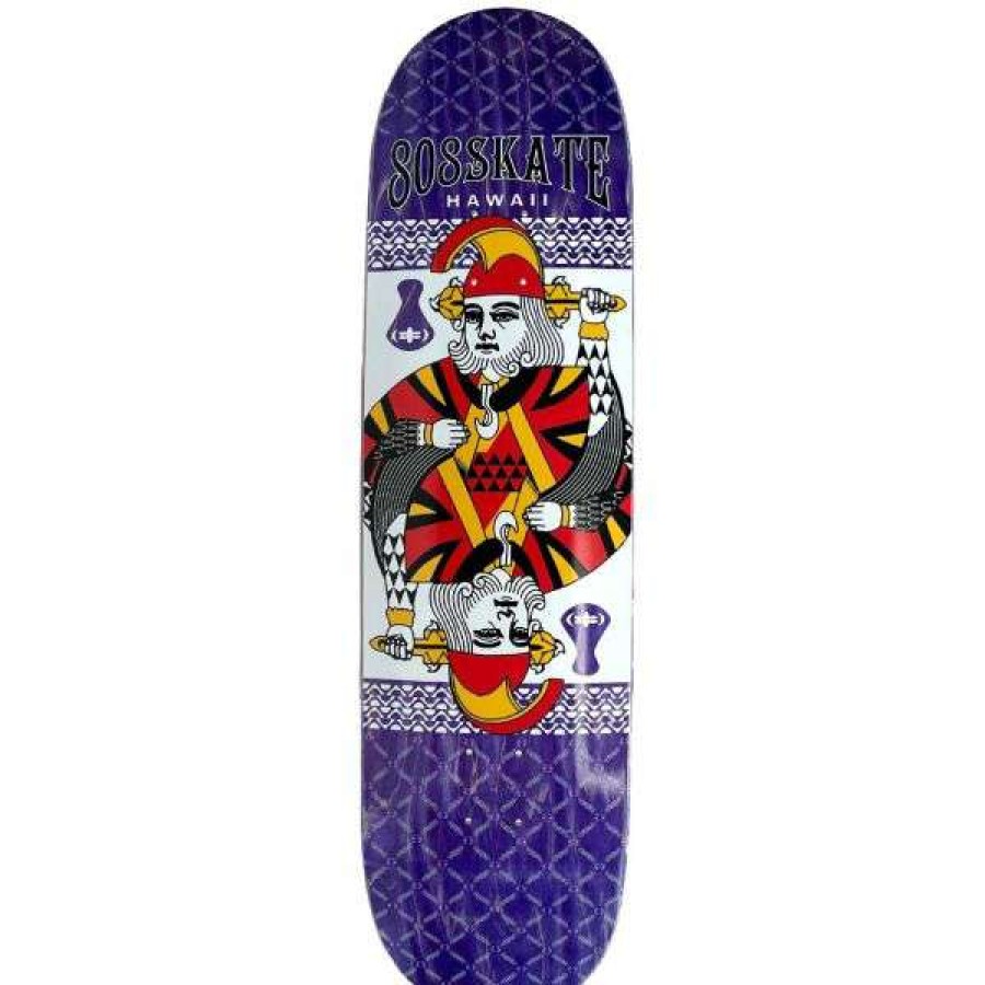 Skateboards * | Discount Store 808 Skate. Ali'I Card 9.0 Deck. Purple Bottom Veneer.