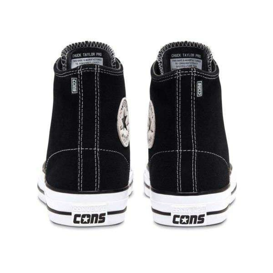 Shoes * | Best Sale Converse Cons. Ctas Pro Hi. Black Suede/ White.