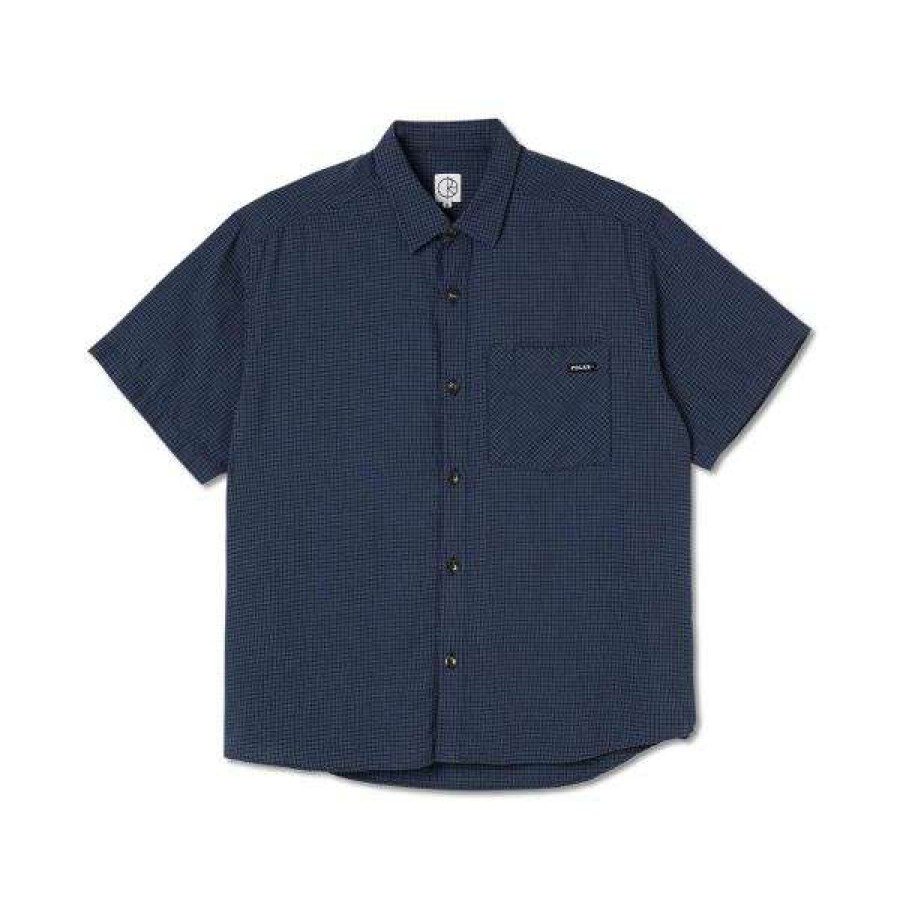 Clothing * | Discount Store Polar. Mitchell Poplin Shirt. Blue.