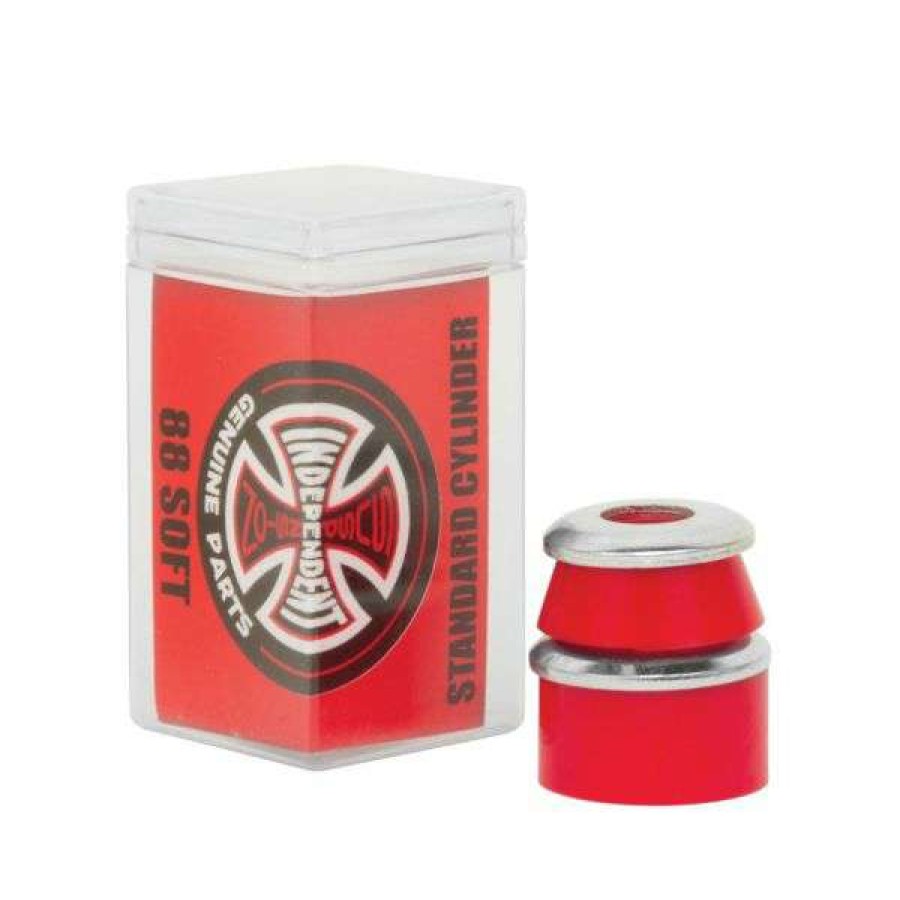 Skateboards * | High Quality Independent. Cylinder Bushings. 88A Soft. Red.