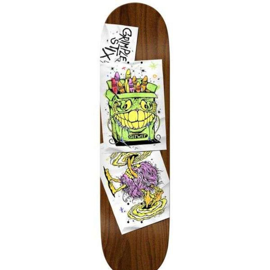 Skateboards * | Online Anti-Hero. Grimple Stix Coloring Book Gerwer Pro Deck 8.38 X 31.75 14 Wb.