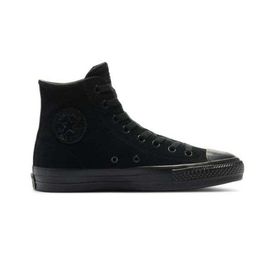 Shoes * | New Threads Converse Cons. Chuck Taylor All Star Pro High. (Suede) Black/Black/Black.