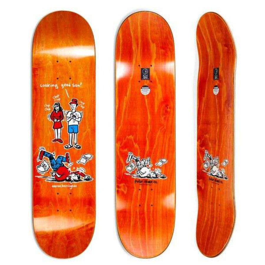 Skateboards * | Top Selling Polar. Aaron Herrington Looking Good Pro Deck. Wheel Base: 14.375.