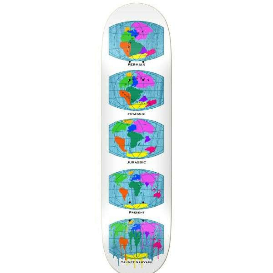 Skateboards * | Best Sale Real. Tanner All Earth Pro Deck 8.38. White/Multi-Color.