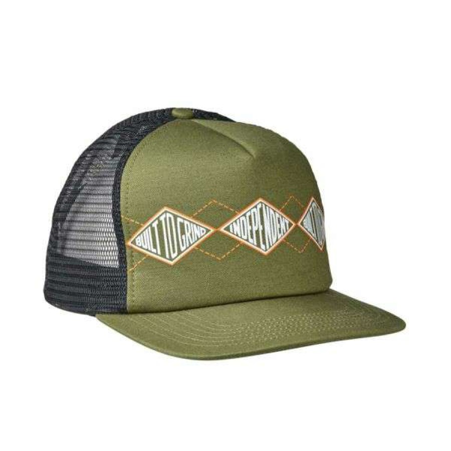 Clothing * | Tendy Style Independent. Btg Pivot Mesh Trucker Hat. Army.