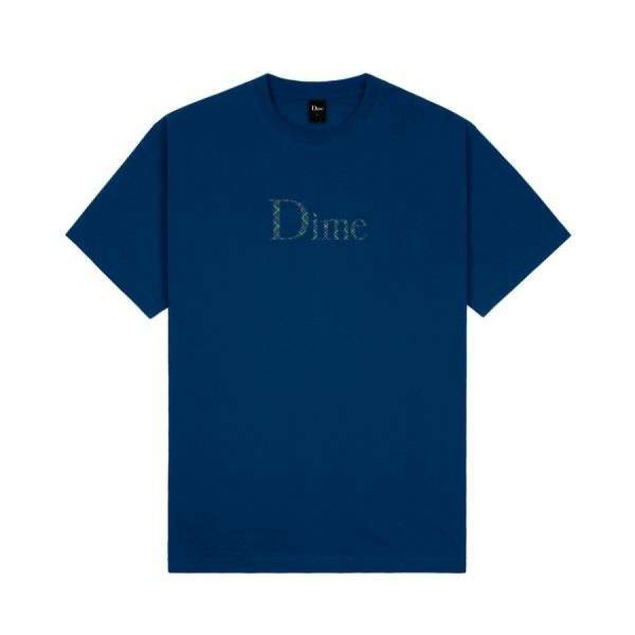 Clothing * | Quality Guarantee Dime. Plaid T-Shirt. Navy