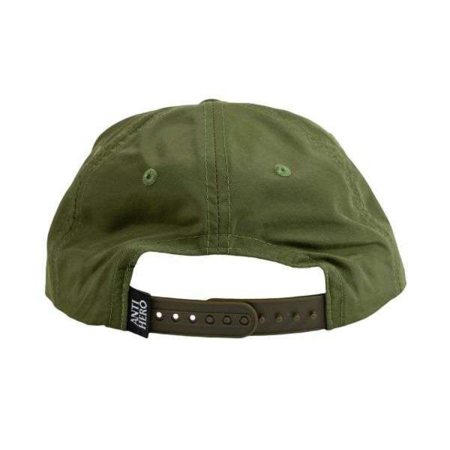 Clothing * | Closeout Sale Anti Hero. Basic Eagle Snapback. Olive/ Yellow.