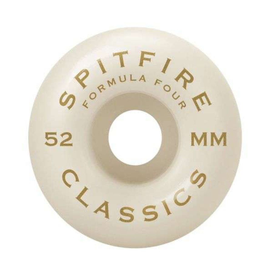 Skateboards * | Discount Spitfire. F4 101 Classic Shape 52Mm Wheels. Natural/Green Swirl.