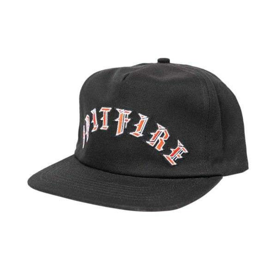 Clothing * | Shop Spitfire. Old E Arch Snapback. Black/Red.