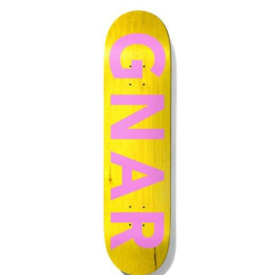 Skateboards * | Shop Baker. Es Gnar Team Deck. 8.5. Yellow/Pink.