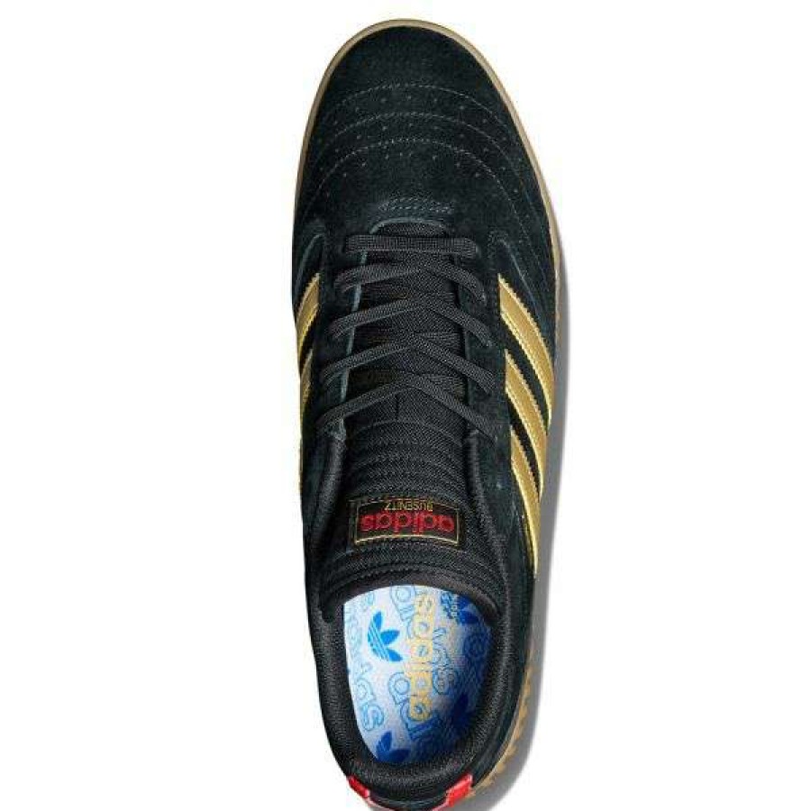 Shoes * | Classical Adidas. Busenitz Indoor Super. Core Black/Gold Metallic/Scarlet.