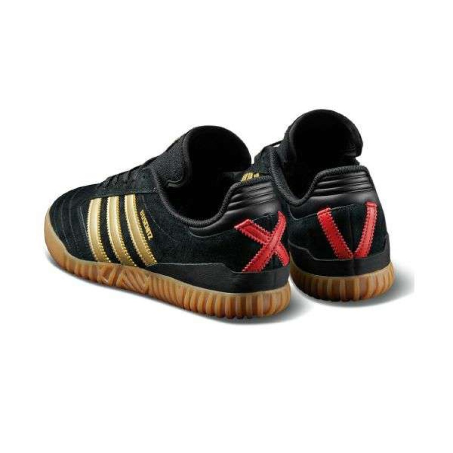 Shoes * | Classical Adidas. Busenitz Indoor Super. Core Black/Gold Metallic/Scarlet.