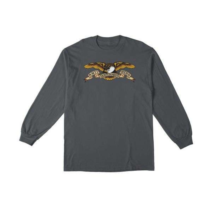 Clothing * | New Threads Anti-Hero. Longsleeve Eagle. Charcoal/ Multi.