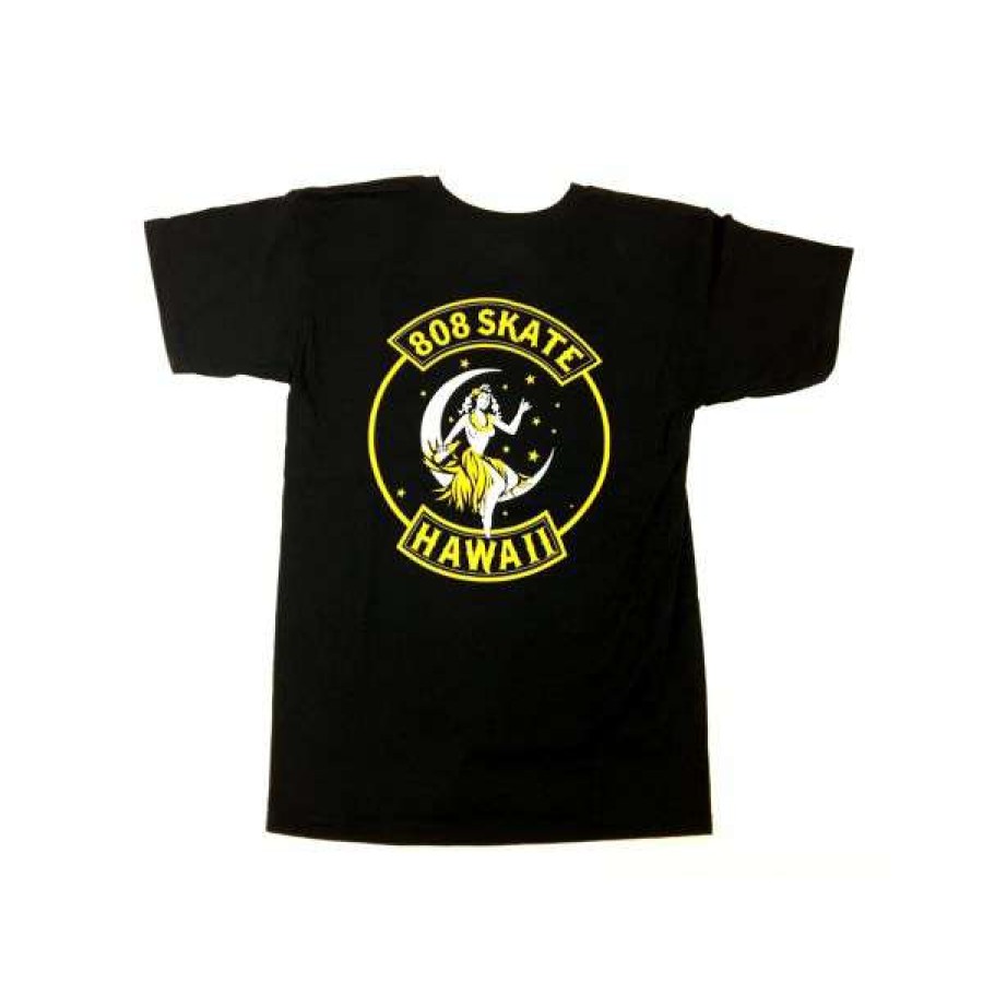 Clothing * | Top Selling 808 Skate. Moongirl T Shirt. Black.