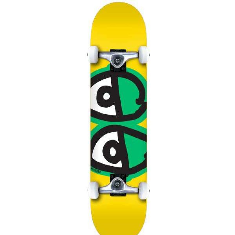 Skateboards * | Discount Krooked. Eyes Complete 7.3. Yellow / Green.