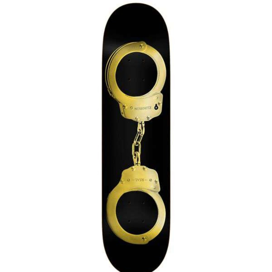 Skateboards * | Best Price Real. Busenitz Gold Cuffs Pro Deck 8.5. Black/Gold.