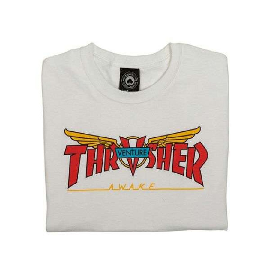 Clothing * | Discount Thrasher. Venture T Shirt. White.