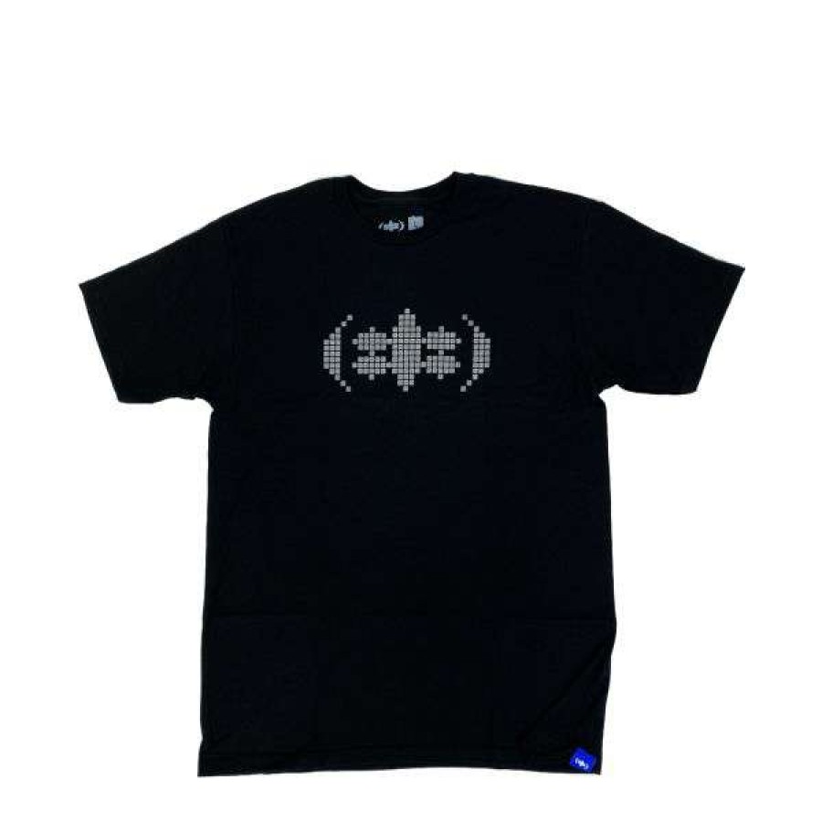 Clothing * | Best Quality 808 Skate. Digital Oval T Shirt. Black/Reflective Ink.