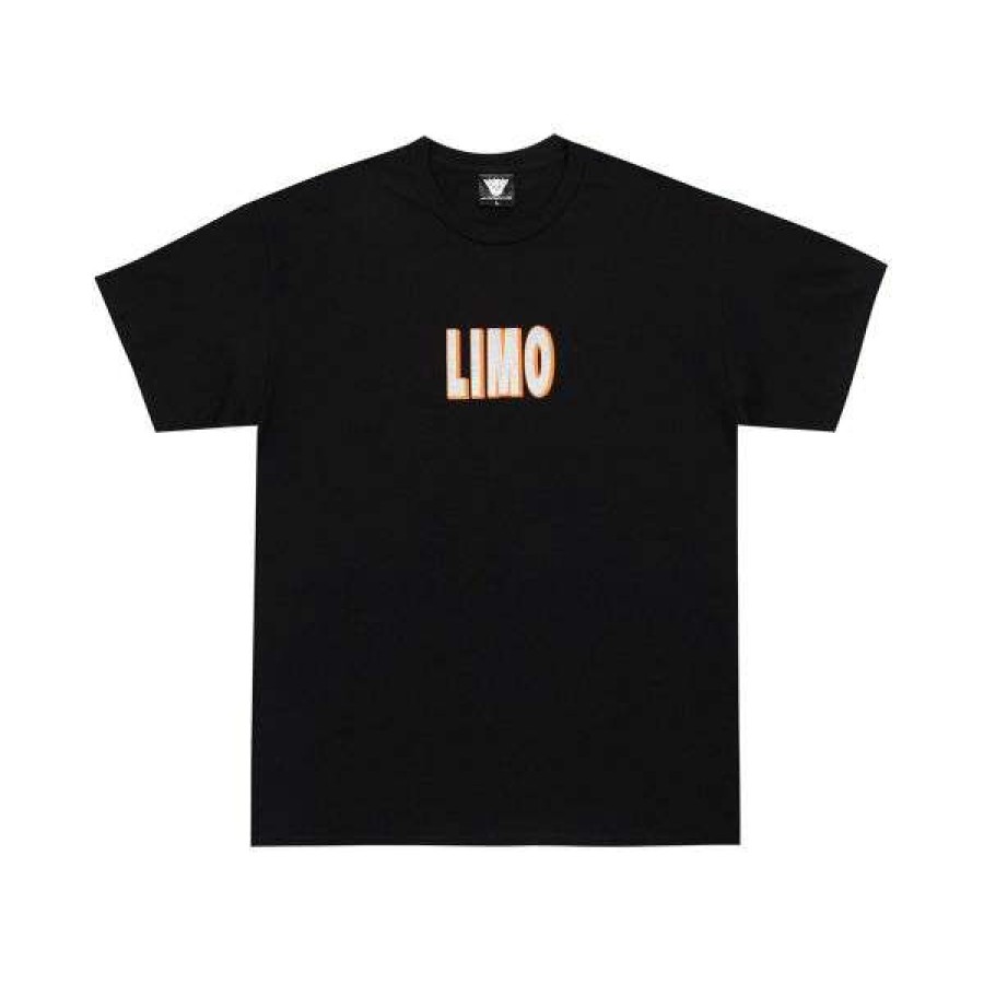 Clothing * | Closeout Sale Limosine. Sticker T-Shirt. Black / Orange.