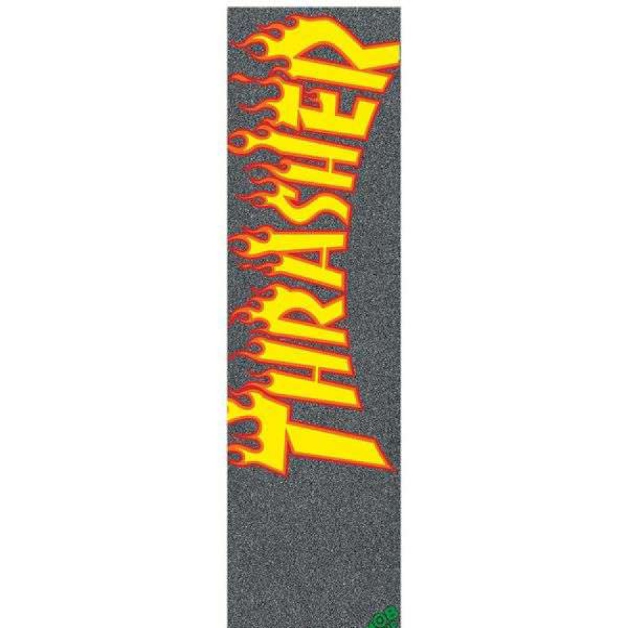 Skateboards * | Online Mob. Thrasher Flame Grip.