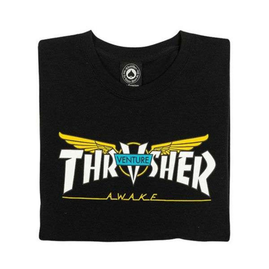 Clothing * | Best Price Thrasher. Venture T Shirt. Black.