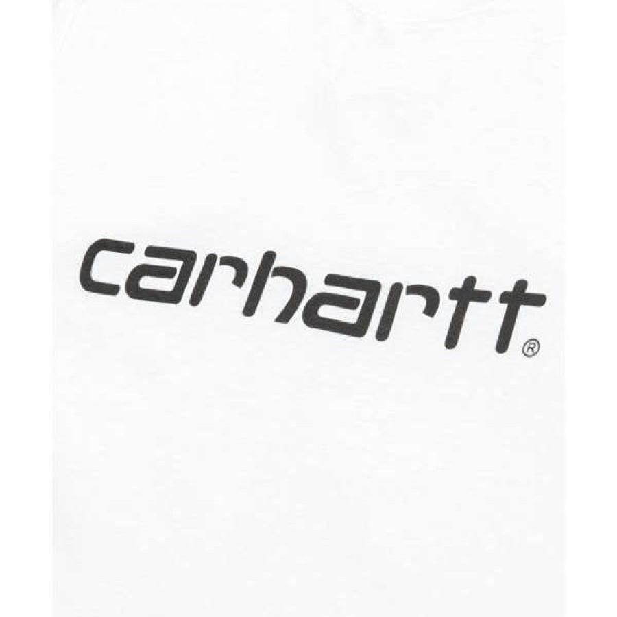 Clothing * | Best Price Carhartt. Script T Shirt. White.