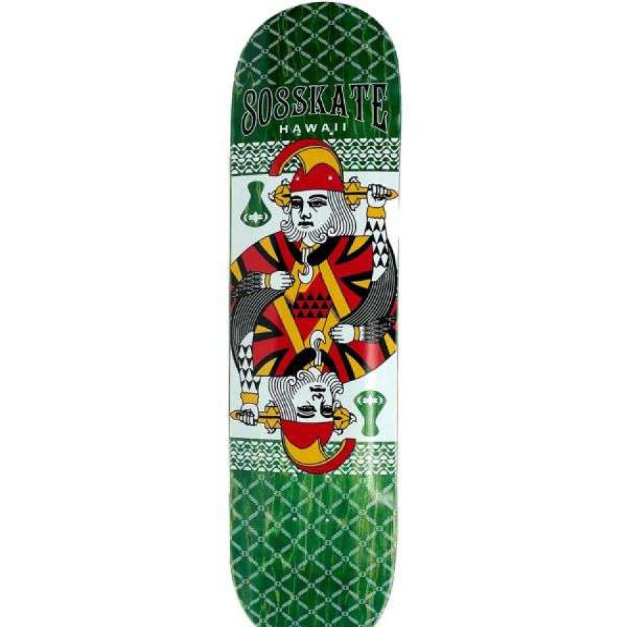 Skateboards * | Shop 808 Skate. Ali'I Card 8.5 Deck. Green Bottom Veneer.