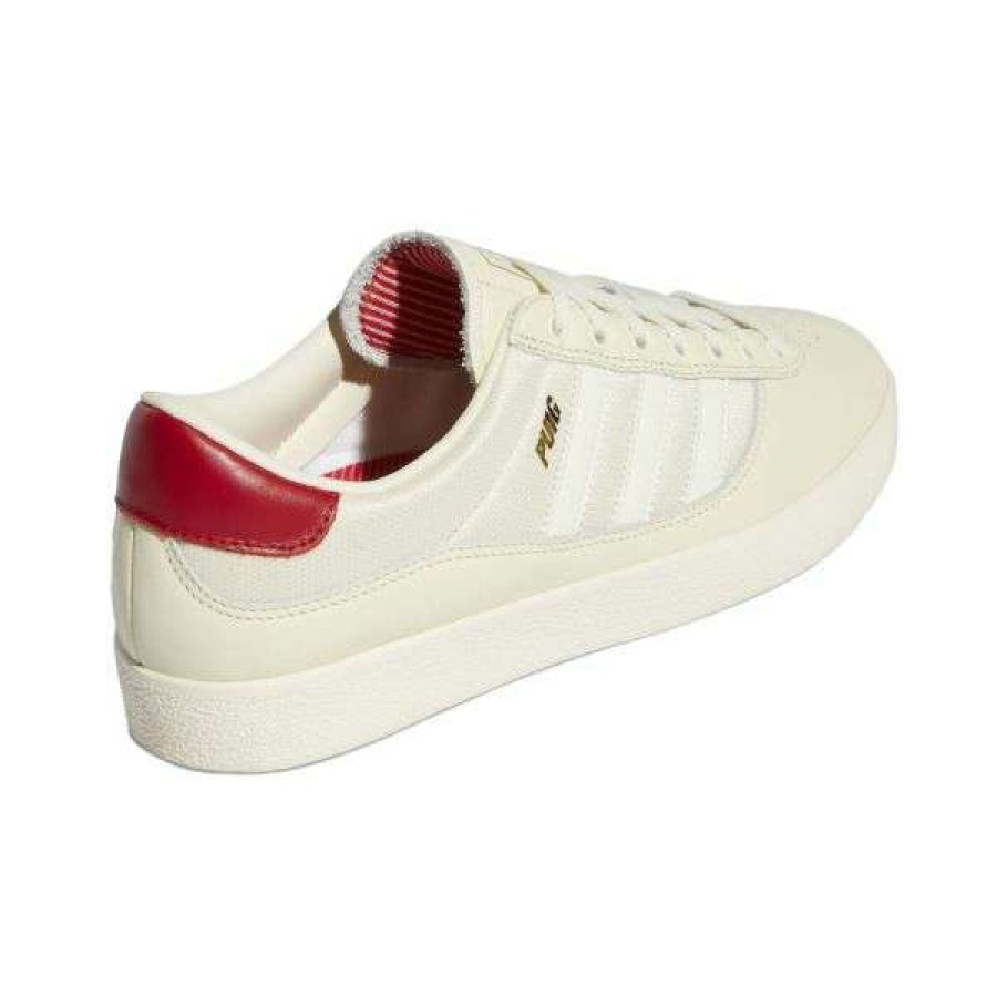 Shoes * | Shop Adidas. Puig Indoor Pro Shoes. Cream White/Cream White/Scarlet.