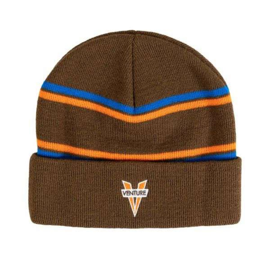 Clothing * | Bestsellers Venture. Heritage Cuff Beanie. Brown/Orange/Blue.