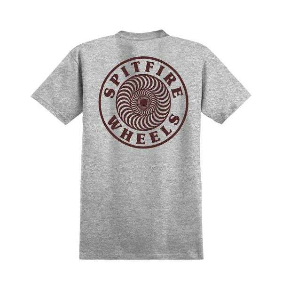 Clothing * | Clearance Spitfire. Og Circle Outline T Shirt. Heather.