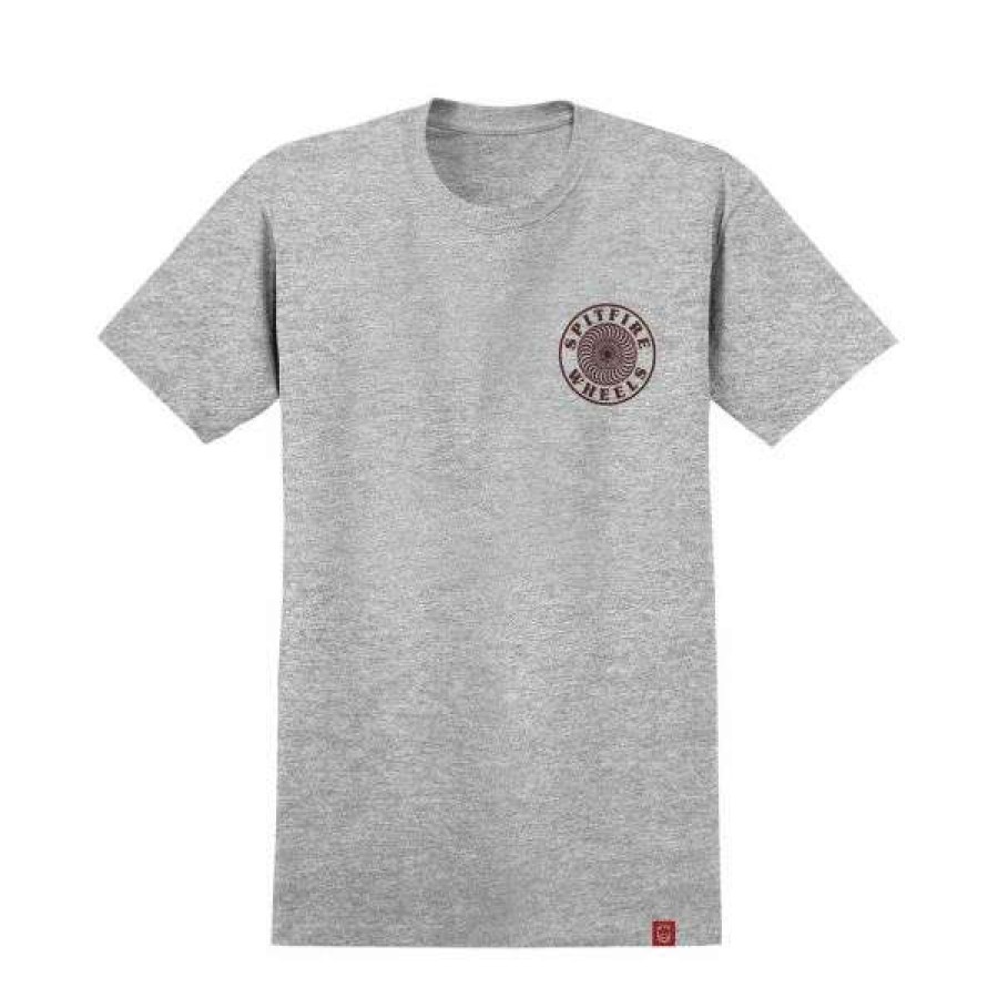 Clothing * | Clearance Spitfire. Og Circle Outline T Shirt. Heather.