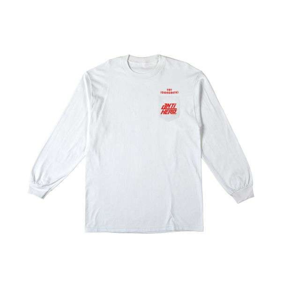 Clothing * | Shop Anti Hero. Try Concrete Longsleeve T Shirt. White.