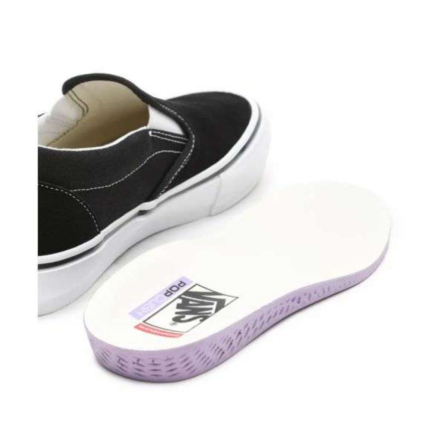 Shoes * | Best Sale Vans. Skate Slip-On. Black/White.