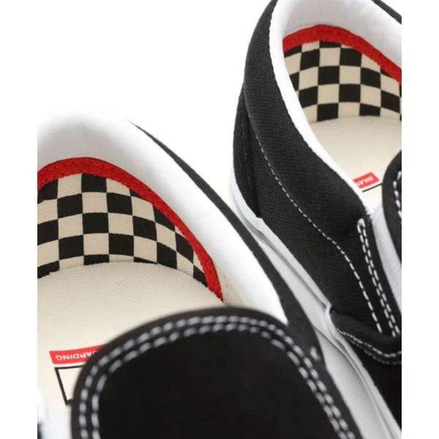 Shoes * | Best Sale Vans. Skate Slip-On. Black/White.