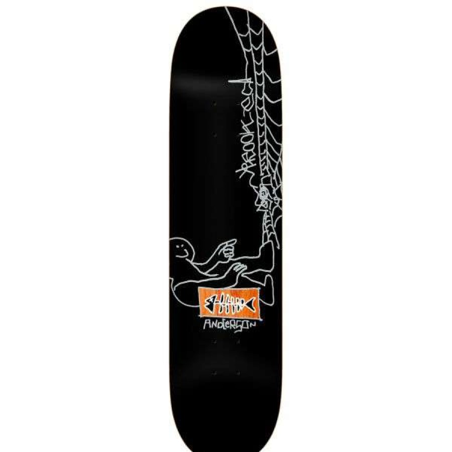 Skateboards * | Clearance Krooked. Manderson Gone Fishing Pro Deck 8.38. Assorted Color Veneers. Black.