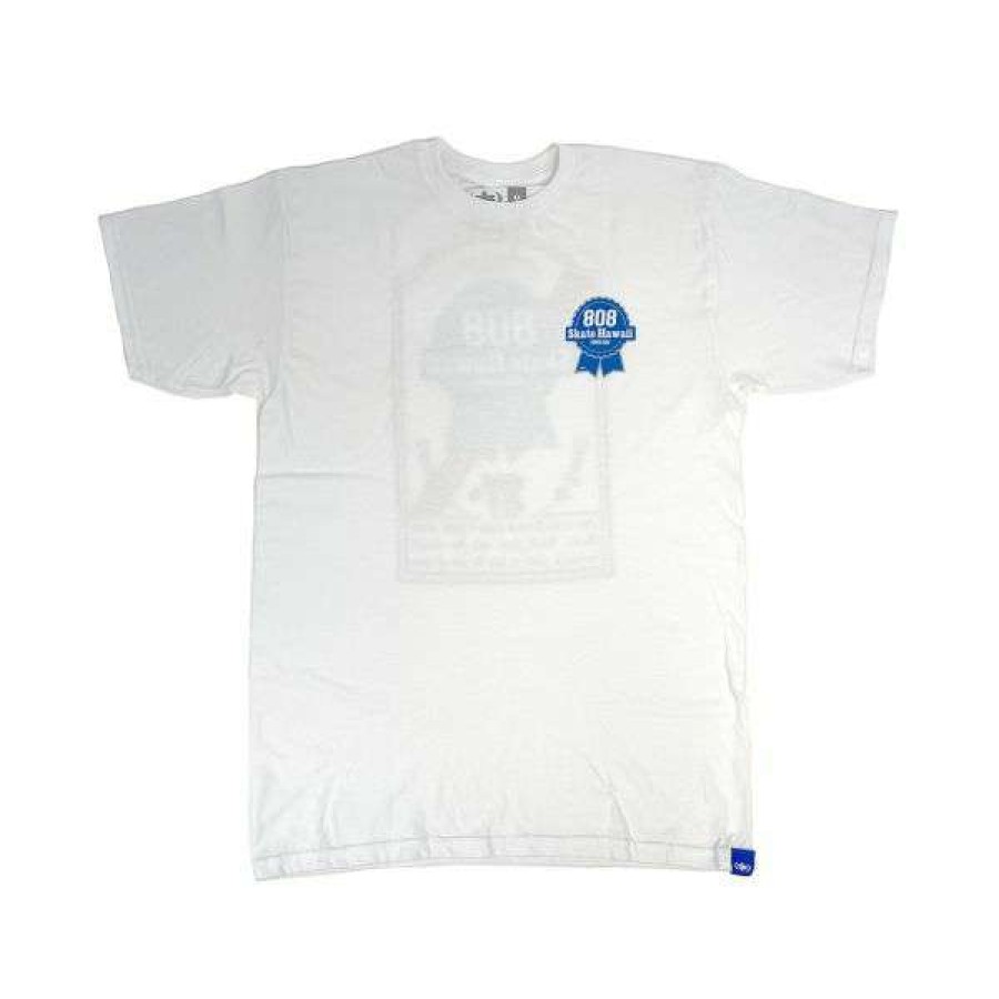 Clothing * | Bestsellers 808 Skate. 27Th Year Ribbon T Shirt. White.