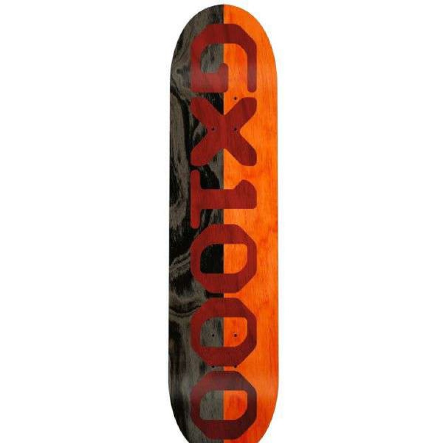 Skateboards * | Clearance Gx1000. Split Veneer Team Deck. 8.5 X 32.125 Wb 14.25. Black/Orange.