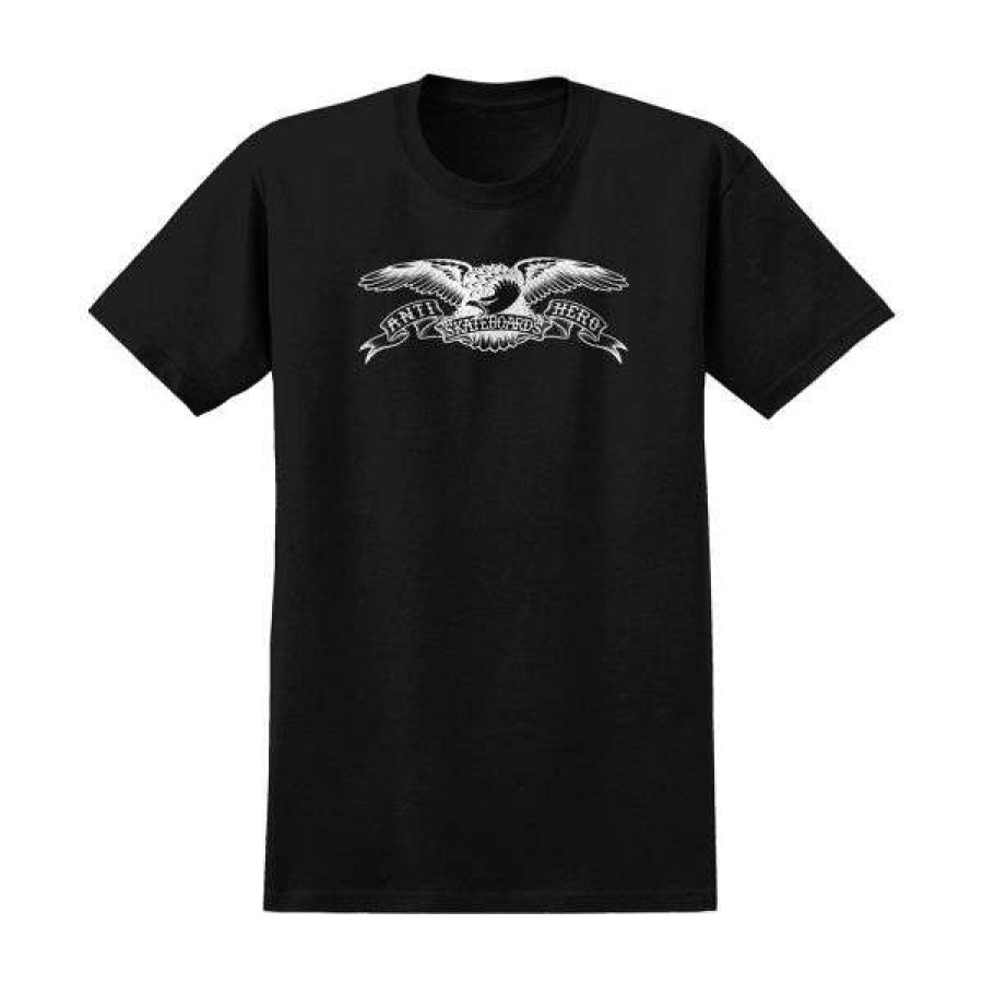 Clothing * | Official Anti Hero. Basic Eagle T-Shirt. Black / White.