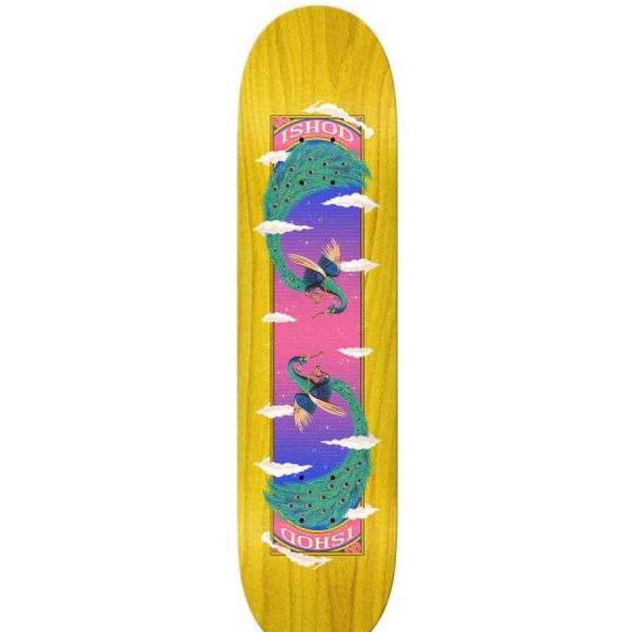 Skateboards * | Best Sale Real. Ishod Wair Pro Feathers Twin Tail Deck. 8.0 X 31.5 14.3 Wb. Yellow.